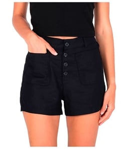 Hurley Womens Button Front Casual Walking Shorts