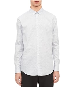 Calvin Klein Mens Non Iron Triangle Button Up Shirt