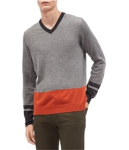 Calvin Klein Mens Colorblocked V-Neck Pullover Sweater