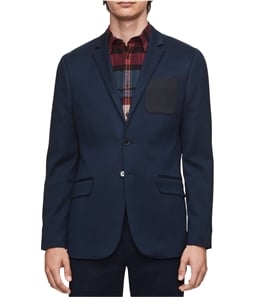Calvin Klein Mens Patch Pocket Two Button Blazer Jacket