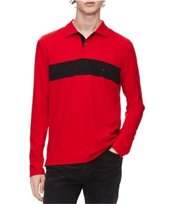 Calvin Klein Mens Colorblocked Rugby Polo Shirt