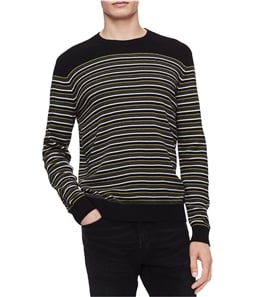 Calvin Klein Mens Three Tone Striped Pullover Sweater