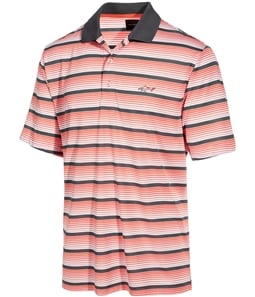Greg Norman Mens Multi Striped Performance Rugby Polo Shirt
