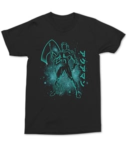 Changes Mens Aquaman Burst Kanji Graphic T-Shirt