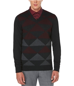 Perry Ellis Mens Intarsia Pullover Sweater