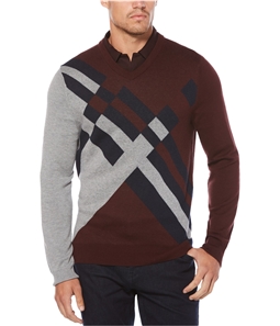 Perry Ellis Mens Argyle Pullover Sweater