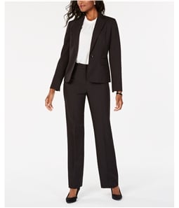 Le Suit Womens Pinstripe One Button Blazer Jacket