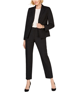 Le Suit Womens Pinstripe Two Button Blazer Jacket