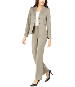 Le Suit Womens 2 Button Tonal Stripe Pant Suit