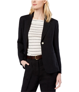 MaxMara Womens Linen One Button Blazer Jacket