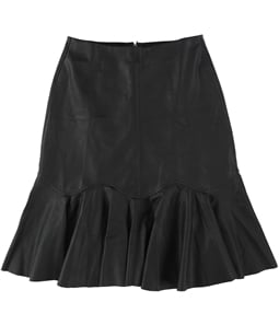 Rebecca Taylor Womens Faux-Leather A-line Skirt