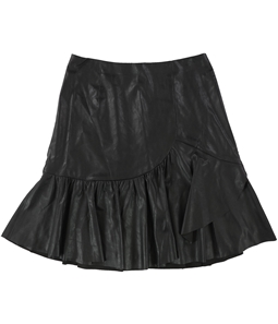 Rebecca Taylor Womens Faux Leather Flared Skirt