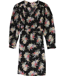 Rebecca Taylor Womens Belted Floral Silk A-line Dress