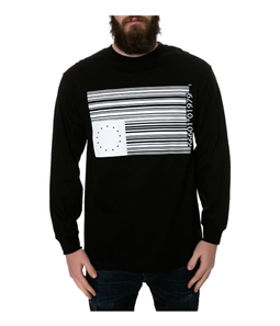 Black Scale Mens The Barcode Rebel LS Graphic T-Shirt