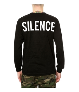 Black Scale Mens The Moment Of Silence LS Graphic T-Shirt