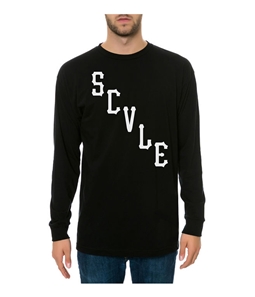 Black Scale Mens The Scvle Logo LS Graphic T-Shirt
