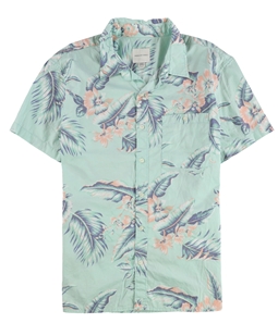 American Eagle Mens Tropical Floral Button Up Shirt