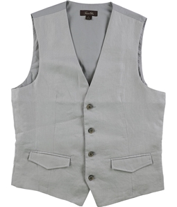 Tasso Elba Mens Linen Four Button Vest
