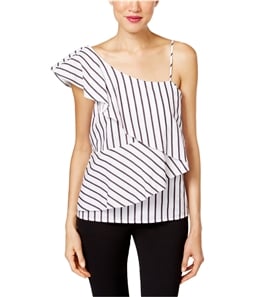 Marled Womens Striped Knit Blouse
