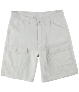Tasso Elba Mens Linen-Blend Casual Cargo Shorts
