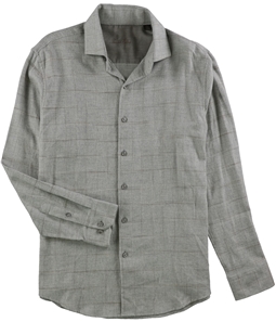 Tasso Elba Mens Plaid Button Up Shirt