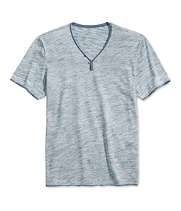 I-N-C Mens Heathered Y-Neck Graphic T-Shirt