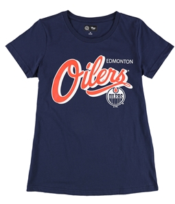 G-III Sports Womens Edmonton Oilers Logo Graphic T-Shirt