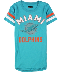 NFL Womens Miami Dolphins Rhinestone Logo Embellished T-Shirt