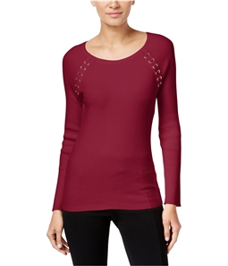 I-N-C Womens Lace-Up Knit Sweater