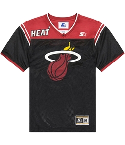 STARTER Mens Miami Heat Mesh Embellished T-Shirt