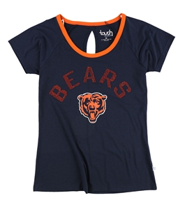 Touch Womens Chicago Bears Rhinestone Logo Embellished T-Shirt