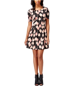 maison Jules Womens Printed Fit & Flare Dress
