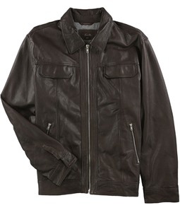 Tasso Elba Mens Leather Motorcycle Jacket