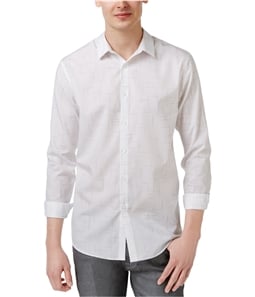I-N-C Mens Non-Iron Faded Slash Button Up Shirt