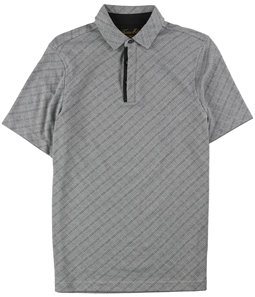 Tasso Elba Mens Textured Diamond Rugby Polo Shirt