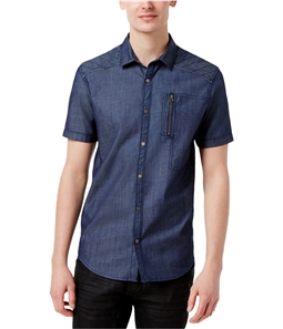 I-N-C Mens Top-Stitched Button Up Shirt