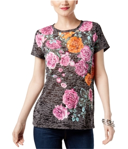 I-N-C Womens Floral Basic T-Shirt