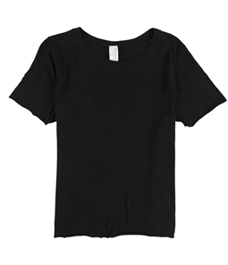 Project Social T Womens Solid Raw Hemline Basic T-Shirt