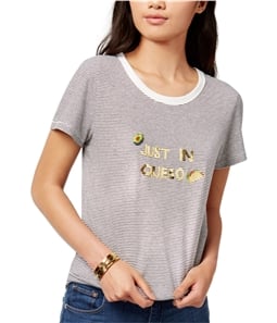 Bow & Drape Womens Just in Queso Embellished T-Shirt