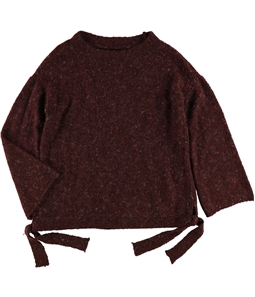Max Studio London Womens Side-Tie Melange Knit Sweater
