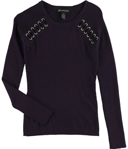 I-N-C Womens Laced Shoulder Knit Sweater