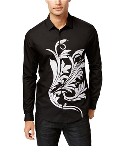 I-N-C Mens Embroidered Button Up Shirt