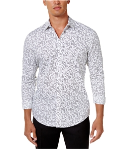 I-N-C Mens Ditsy-Print Button Up Shirt