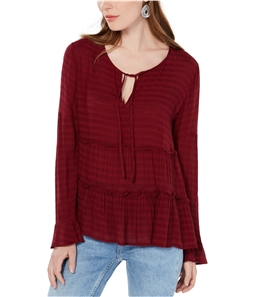 Lucky Brand Womens Tiered Peasant Blouse
