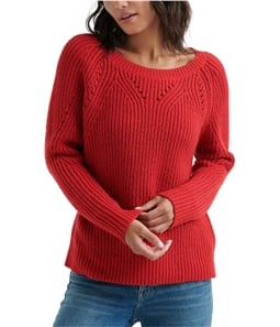 Lucky Brand Womens Pointelle Pullover Sweater