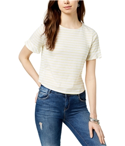 Lucky Brand Womens Stiped Tie Back Basic T-Shirt