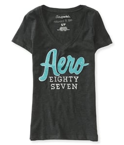 Aeropostale Womens Metallic Logo Embellished T-Shirt