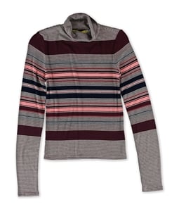 Aeropostale Womens Striped Turtleneck Pullover Sweater