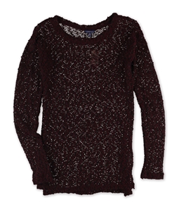 Aeropostale Womens Sheer Lace Knit Sweater
