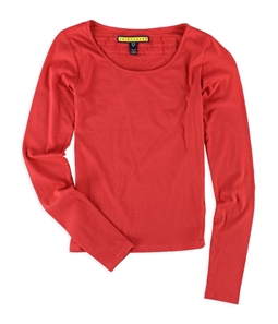 Aeropostale Womens Crochet Back LS Embellished T-Shirt